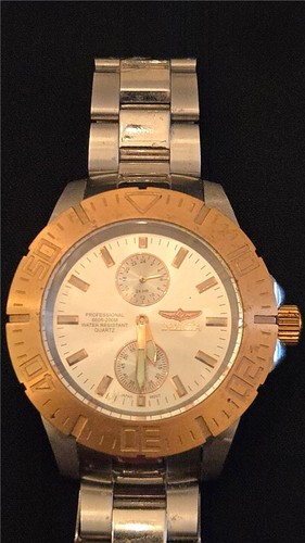 Invicta 14057 Pro Diver Men's 44mm Silver Dial Coppertone Bezel Steel Date Watch - Picture 2 of 6