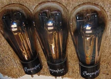 MATCH TRIO TYPE 80 GLOBES CUNNINGHAM RCA TUBES NOS EXCELLENT WORKING 180 280 380