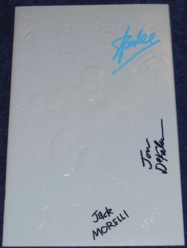 FANTASTIC FOUR #371~SIGNIERT STAN LEE~DeFALCO~MARVEL COMICS~WEISS GEPRÄGT~COA