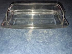 Vintage Corning Pyrex Clear Glass Covered Butter Dish Top & Base 72-B USA