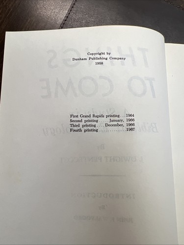 “Things to Come” A Study in Biblical Eschatology | J. Dwight Pentecost VTG 1967 - Picture 10 of 23