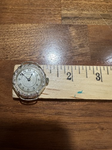 Antike Art Deco Damen Decagon 14k Gold Hamilton 17J Uhr LÄUFT! - Bild 11 von 11