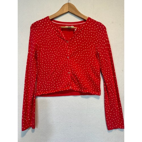 GARNET HILL Kids Cardigan Sweater Red Polka Dot Girls Sz XL NWT - Picture 6 of 11
