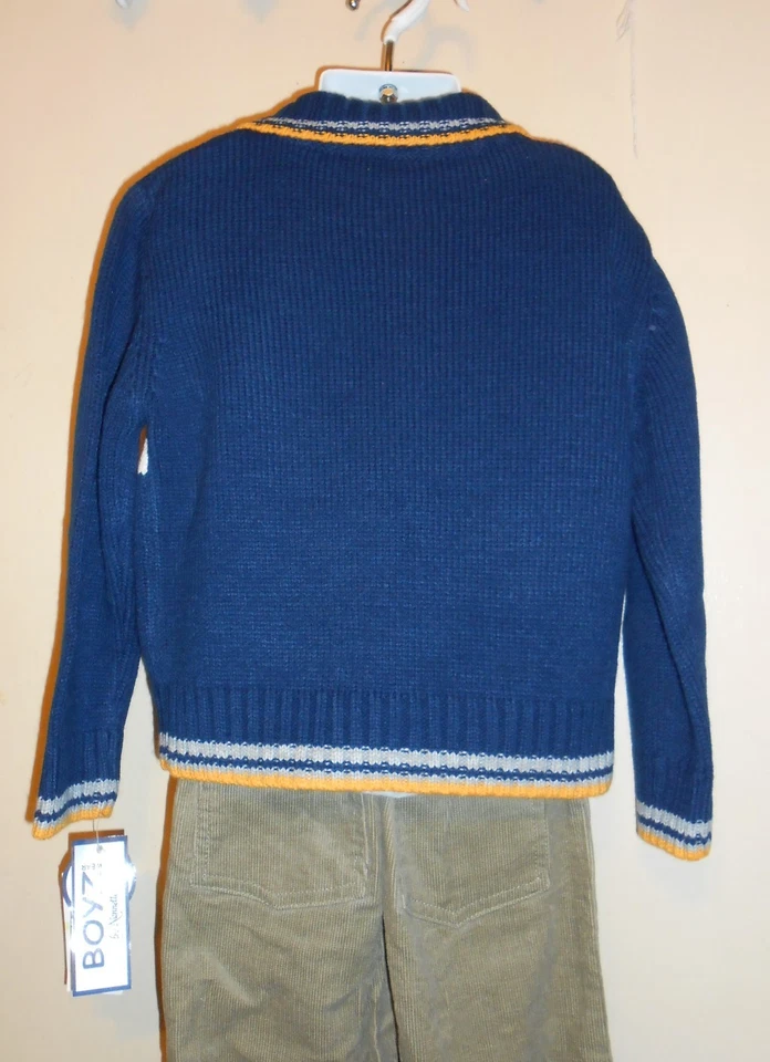 Boyz Wear by Nannette Boys Basketball Sweater + Pants + Shirt Outfit Blue 4 NWT - Image 3 of 4