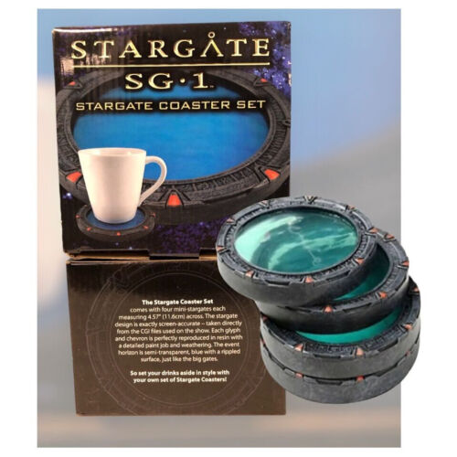 Qmx Stargate SG 1 Stargate Coaster Set (NEW IN BOX)