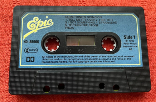 FRIDA (ABBA) - CASSETTE TAPE WITH PAPER LABELS - SOMETHING'S GOING ON - Picture 3 of 6