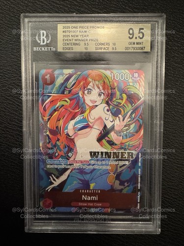 2025 ONE PIECE NEW YEAR EVENT WINNER ST01#007 NAMI BGS 9.5 GEM MINT PSA10 EQUIVA