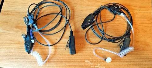 2x K2 Ptt Micro Écouteur Bidirectionnel Radio Casque Tube Acoustique pour Kenwood *Voir Desc - Photo 12/14