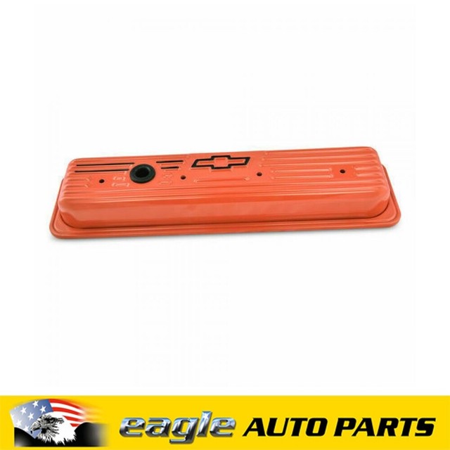 Chev 350 Vortec Proform Stamped Steel Chevrolet Orange Valve Covers 141918 for sale online eBay