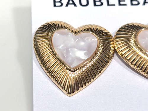 Baublebar Ohrringe Herz goldfarben Statement Ohrstecker neu auf Karte - Bild 4 von 8