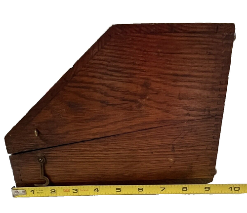 Scatola Legno Primitivo Legno Rustico Gancio Chiusure Cinturino Pelle Manico Pezzo Unico - Foto 7 di 18