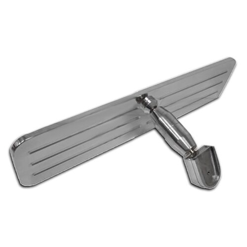 Fits Universal Chevy Ford Polished Aluminum Rear View Mirror Ball Milled - Picture 2 of 2