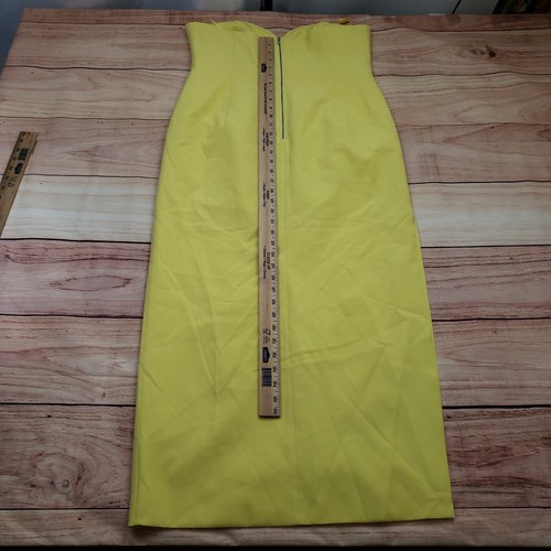 Bardot Dress Womens Extra Large Yellow Midi Strapless Sleeveless Ladies XL * - Picture 4 of 13