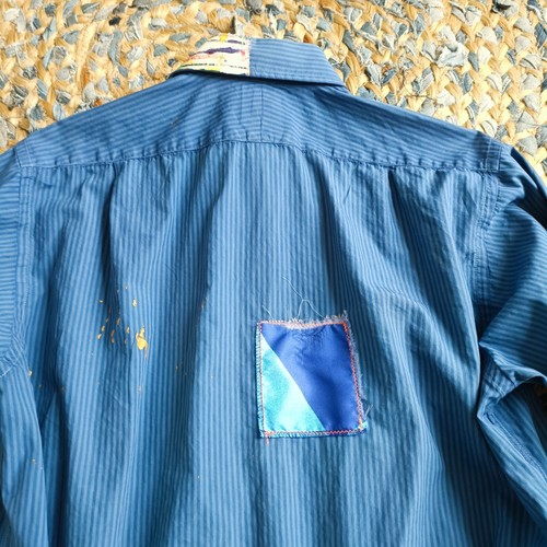THOMAS PINK SHIRT Size Large CUSTOMISED by Artist Paul McNeil - UNIQUE / COOL - Picture 21 of 22