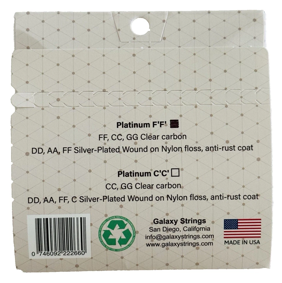 Galaxy Strings Oud Strings, ff Tuning,12 strings,clear Carbon &Silver plated - Image 2 of 2