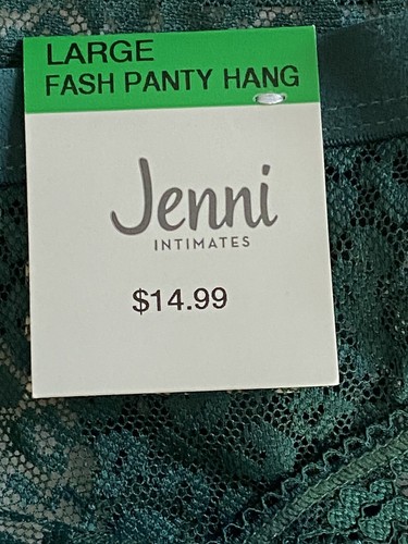 Jenni Womens Lace Thong Underwear Leopard Stretch June Bug Green - Size L - Bild 5 von 7