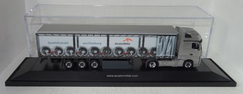 Herpa MB Actros 1851 ArcelorMittal Duisburg: Neue Drahtstraße 2012 1:87 PC+OVP - Picture 3 of 5