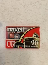 Sealed Blank Maxell UR-90 Normal-Bias Audio Cassette Tape 90 Minutes