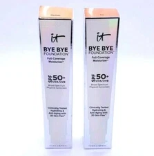 IT Cosmetics Bye Bye Foundation Full Coverage Moisturizer SPF 50+ 1oz  EXP 2026!