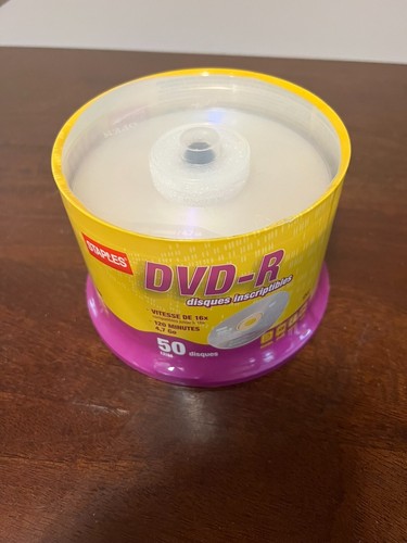 NEW - Staples DVD+R 50-Pack Spindle 16X 4.7GB 120min
