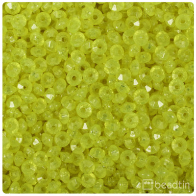BeadTin Glow 6mm Faceted Rondelle Craft Beads (1350pcs) - Color choice