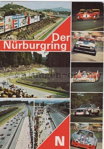 DER NÜRBURGRING Rennstrecke Postkarte PK AK Fotografie Automobil Rennsport - Picture 1 of 2