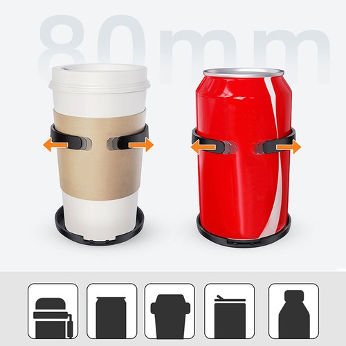 Soporte plegable para tazas de coche salida de aire portabotellas de bebida accesorios - Imagen 4 de 12