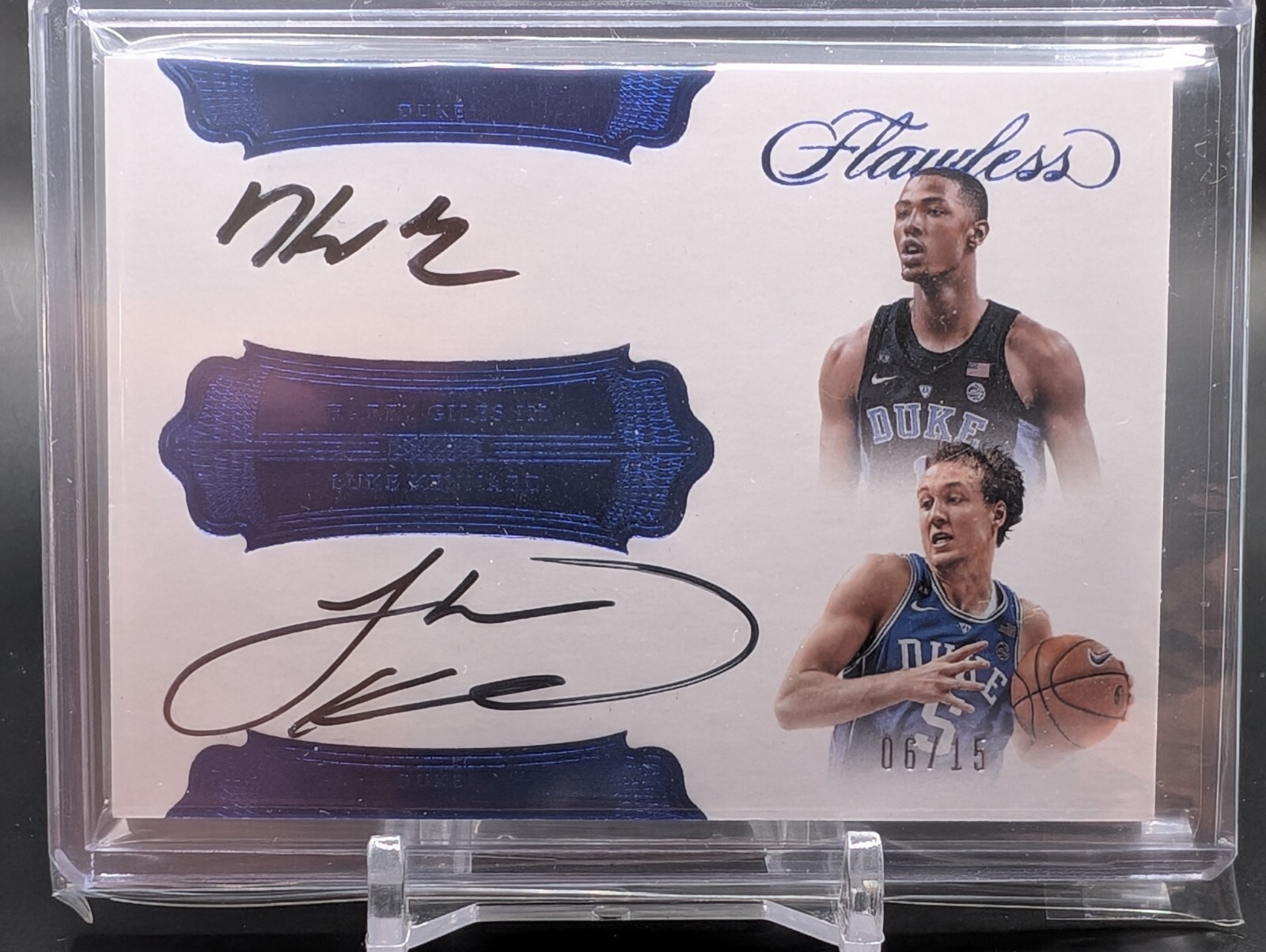 2017 Flawless Collegiate Dual Auto Duke Harry Giles & Luke Kennard # /15