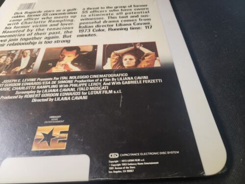 THE NIGHT PORTER CED DISC NEU/VERSIEGELT ULTRA SELTEN NAZI EROTIK AUSBEUTUNG - Bild 10 von 10
