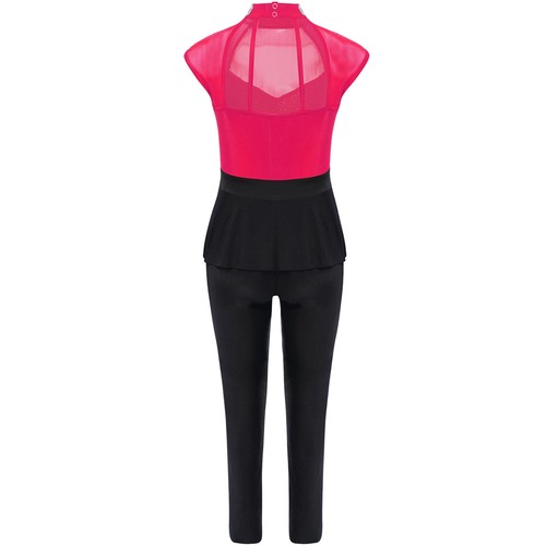 Girls Leotards Rhinestone Catsuit Sparkly Unitard Ice Skating Bodysuit Shiny - Picture 55 of 71