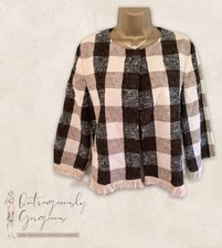 Marella Palombo By Max Mara Tobacco Check Box, Swing Jacket Uk 14 Us 10 Eu 42