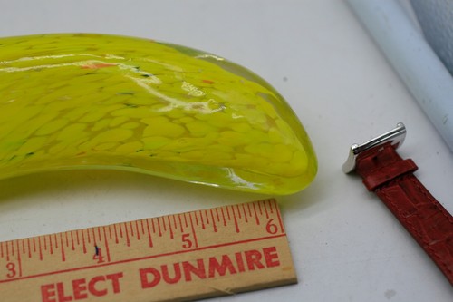 Vintage Art Hand Blown Glass Fruit Yellow Banana Life Sized D1 - Picture 5 of 8