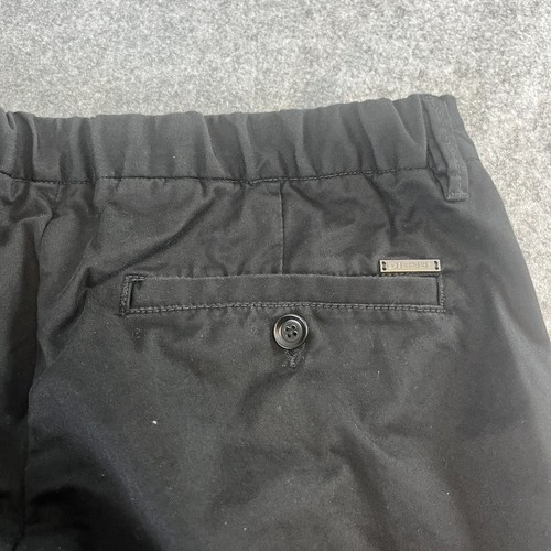 Diesel Chinohose Herren 30 30 Slim Tapered Fit Dunkelschwarz Bündchen Knöchel Stretch Preppy - Bild 10 von 11