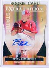 2011 ELITE #59 BRYAN BRICKHOUSE ROOKIE RC AUTOGRAPH DIE-CUT 2/5 - KC ROYALS