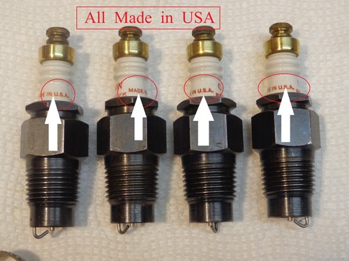 ( 4 ) .. ‘NOS’ Champion X Spark Plugs .. (Made in USA) .. Circa 1940’s - Picture 3 of 22