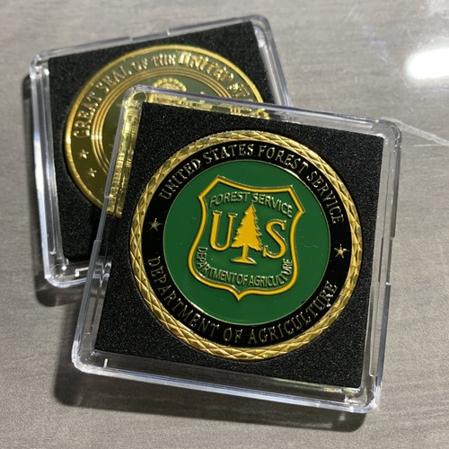 US FOREST SERVICE-DEPT OF AGRICULTURE Challenge Coin with Case - Picture 5 of 14