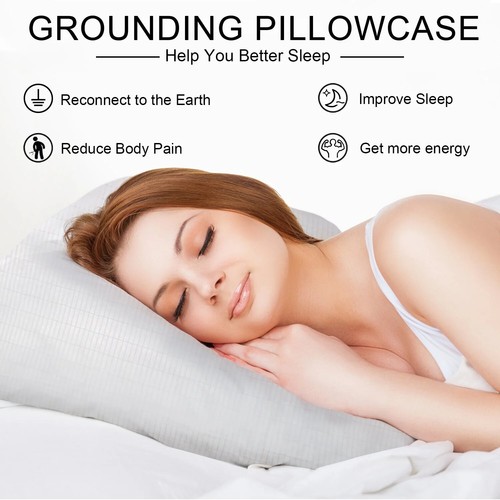 Funda de almohada plateada de puesta a tierra viene en 2 colores blanco o gris - Imagen 15 de 15