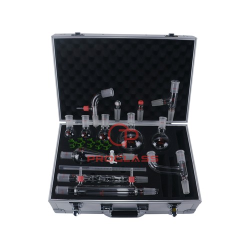 Laboratory Primay Organic Chemistry Kit 24/40 Lab Glassware kit with Cabinet Box