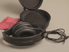 Beats Monster Headphones 190003-00 Wired Studio Headphones W/ Case Black Pre Own