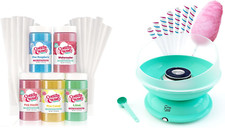 Teal Cotton Candy Machine for Home Use with 5 Flavor Fun Pack Featuring Lime, Bl