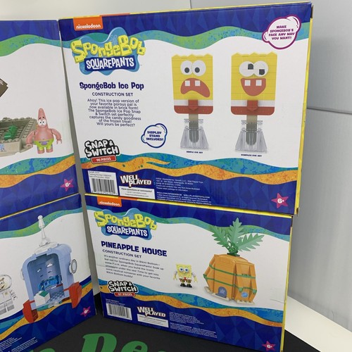 SpongeBob SquarePants Snap & Switch Complete Set Patrick Sandy Plankton Krabs - Picture 8 of 8