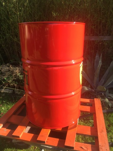Metallfass Ferrari 250 Liter Außen Deko Indus Style Tisch Bar Essen Stehend - Bild 6 von 8