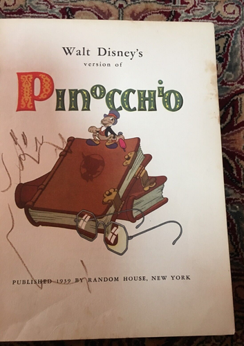 1939 WALT DISNEY’S Version Of Pinocchio, Hardcover Picture Book, Ist Ed - Picture 6 of 14