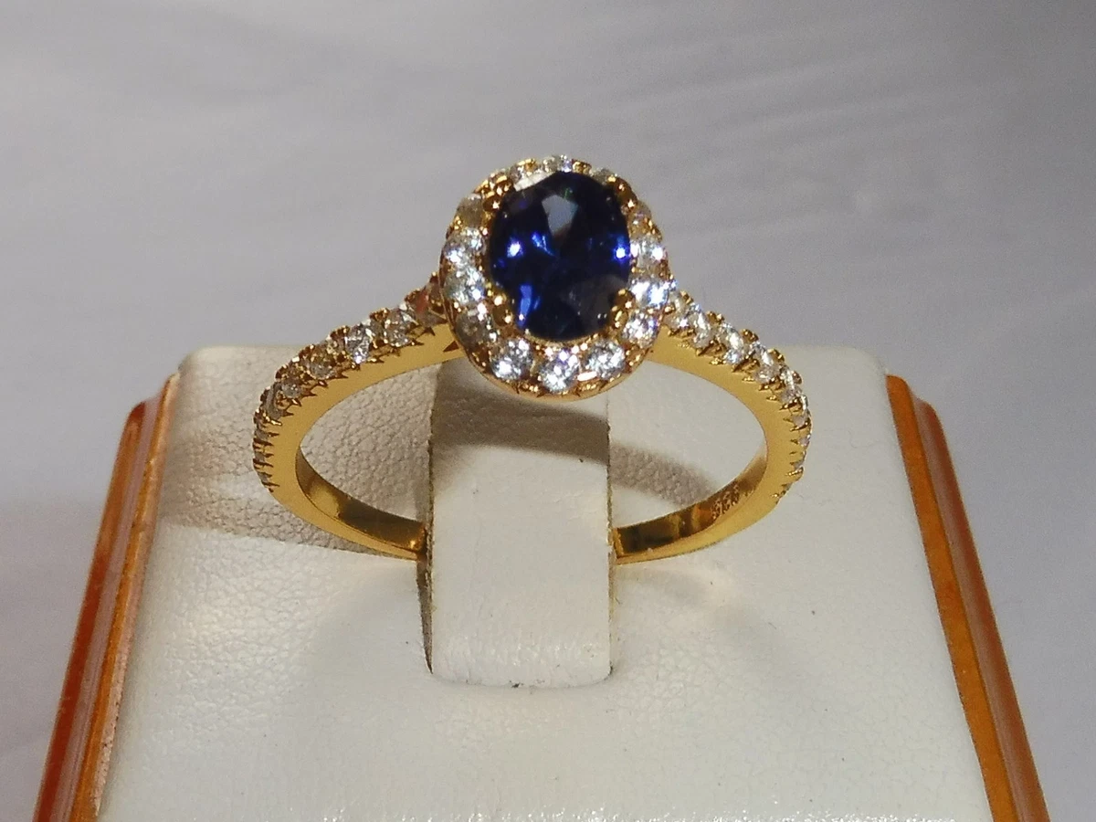 Bague En Argent 925 Avec Tanzanite Bleue - Faite Main En Inde - Taille 6 - Neuf Avec étiquettes
