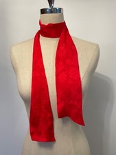 Albert Nippon For XIIX Karat- Vintage Red Floral Scarf/Head Scarf Accessory-Silk