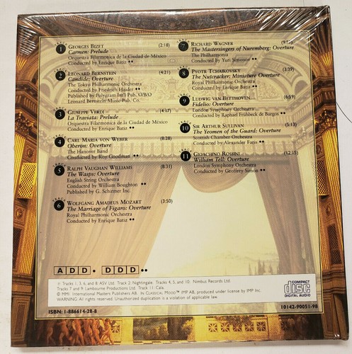 CD, "The Classical Mood" assorted Orchestras, 1 discs, undated NOS (CD09) - Foto 2 di 2