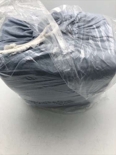 Casaluna King Size Well-being Hemp Sheet Set Light Indigo - Picture 6 of 7