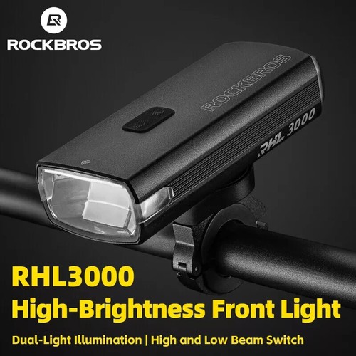 Nuevo ROCKBROS 10000mAh Bicicleta Marco Frontal Luz 3000LM Brillante con Carga USB-C - Imagen 6 de 12