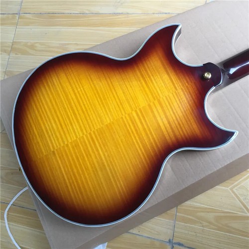 Guitarra Eléctrica Johnny A Jazz Hecha a Mano Envío Gratis, Cuerpo Semi-Hueco Sunburst - Imagen 4 de 8