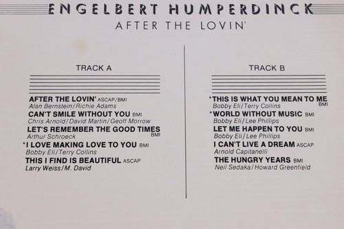 Engelbert Humperdinck After the Lovin' 4-Track 3-3/4 ips REEL-TO-REEL - Bild 6 von 7